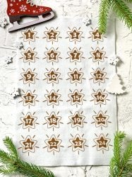 Adventi számok - Csillag (barna) karácsonyi barkácsfilc