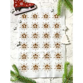 Adventi számok - Csillag (barna) karácsonyi barkácsfilc