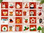 Adventi számok - Állatos (piros) karácsonyi barkácsfilc