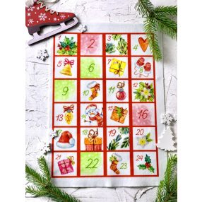 Adventi számok - Vintage (piros) karácsonyi barkácsfilc