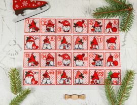 Adventi számok - Piros manók  karácsonyi barkácsfilc