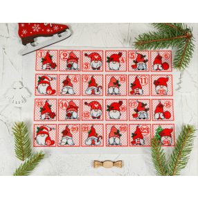 Adventi számok - Piros manók  karácsonyi barkácsfilc