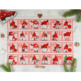   Adventi számok - Piros manók (A/3)  karácsonyi barkácsfilc