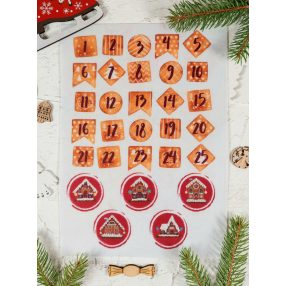   Adventi számok - Mézeskalács házikós karácsonyi barkácsfilc