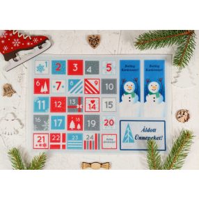 Adventi számok - Vidám hóember karácsonyi barkácsfilc