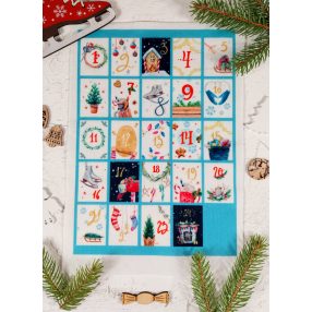 Adventi számok - Korcsolyás karácsonyi barkácsfilc