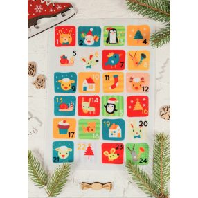 Adventi számok - Kis állatos karácsonyi barkácsfilc