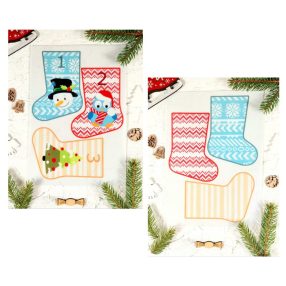   Adventi számok - Csizmák (16 lapos) karácsonyi barkácsfilc