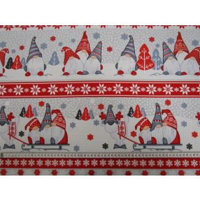 Darázsfészek (piros manók) konyharuha anyag