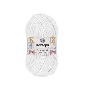 010 Fehér Kartopu Yumurcak zsenília horgoló fonal