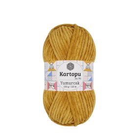 310 Aranysárga Kartopu Yumurcak zsenília horgoló fonal