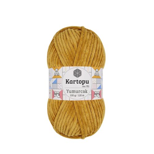 310 Aranysárga Kartopu Yumurcak zsenília horgoló fonal