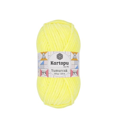333 Világos sárga Kartopu Yumurcak zsenília horgoló fonal