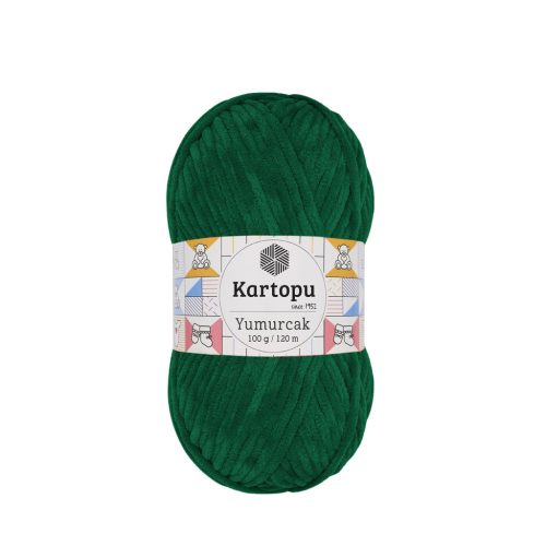 454 Smaragdzöld Kartopu Yumurcak zsenília horgoló fonal