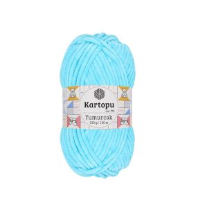   516 Világos türkiz Kartopu Yumurcak zsenília horgoló fonal