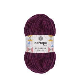   726 Padlizsán lila Kartopu Yumurcak zsenília horgoló fonal