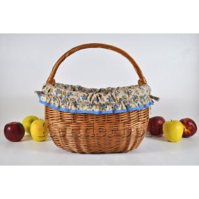 Kosárbélés - vintage apró rózsa (kék)