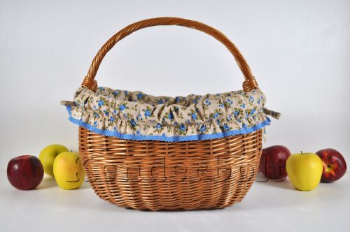 Kosárbélés - vintage apró rózsa (kék)