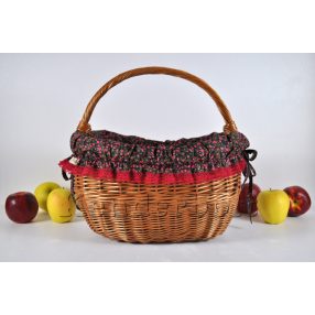 Kosárbélés - virágmező (fekete)