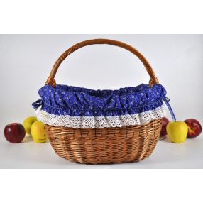 Kosárbélés - kékfestő mintájú (kék)