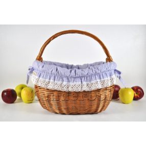 Kosárbélés - kockás (lila)