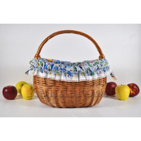 Kosárbélés - matyó (szürke alapon)