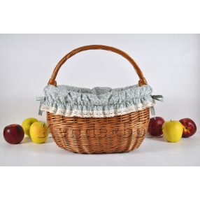   Kosárbélés - barokkos indák -zöld (vastagabb textilből)