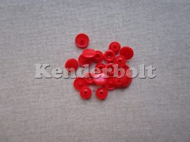 Műanyag patent - korall piros