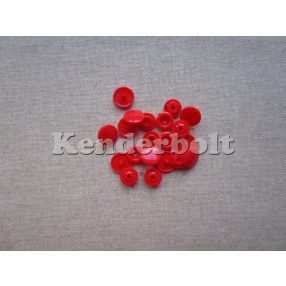 Műanyag patent - korall piros