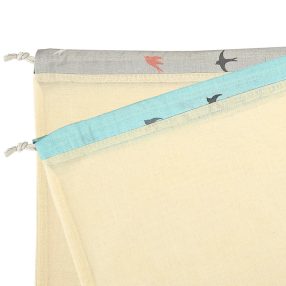   Öko zsák megkötős (mussola pamut vászonból) 2 db/csomag