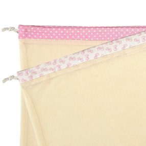   Öko zsák megkötős (mussola pamut vászonból) 2 db/csomag