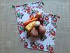 Öko zsák megkötős (mintás pamut vászonból) - hagyományos, fehér 2 db/csomag Öko zsák megkötős (mintás pamut vászonból) - hagyományos, fehér 2 db/csomag