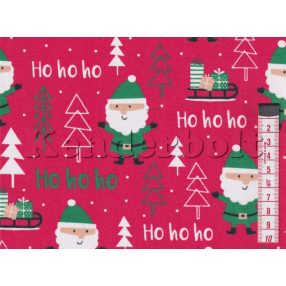 Hohoho karácsonyi pamutvászon