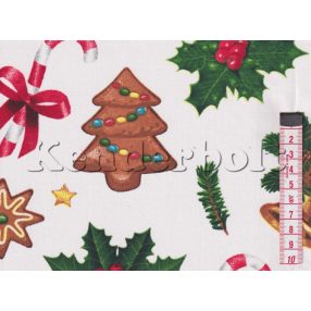 Mézeskalács karácsonyi pamutvászon