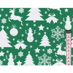 Karácsonyi motívumok pamutvászon