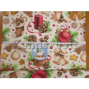 Karácsonyi díszek pamutvászon