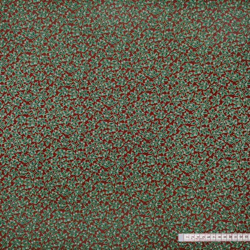 Karácsonyi magyalvarázs (piros) pamutvászon