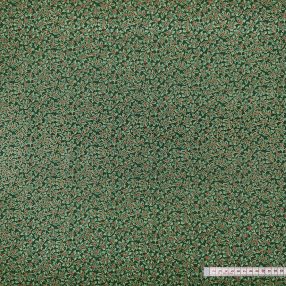 Karácsonyi magyalvarázs (zöld) pamutvászon