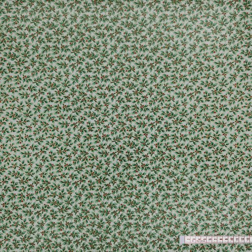 Karácsonyi magyalvarázs (fehér) pamutvászon