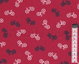 Bicikli (piros) pamutvászon