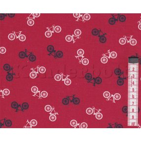 Bicikli (piros) pamutvászon