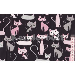 Cicusok (fekete) pamutvászon