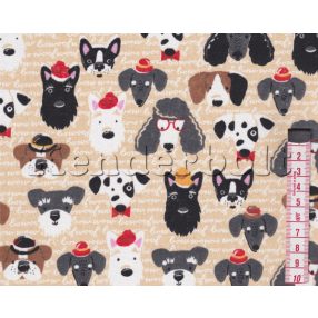 Kutyuskák (drapp) pamutvászon