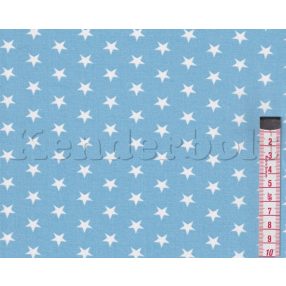 Csillagos (világoskék) pamutvászon