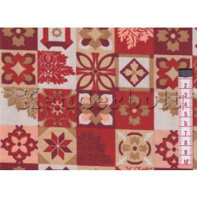 Csempe (narancs) pamutvászon