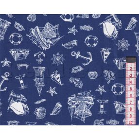 Tengeres (kék) pamutvászon