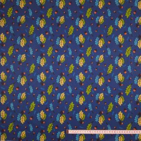 Makk (kék) mintás pamutvászon