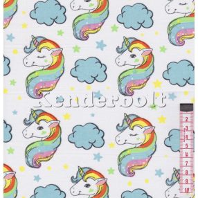 Unikornis (csillámos) pamutvászon