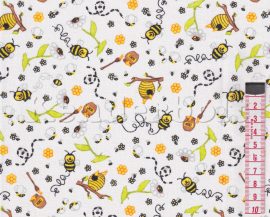 Méhecskék pamutvászon