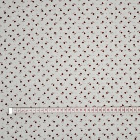 Tulipánok (fehér alapon bordó) pamutvászon